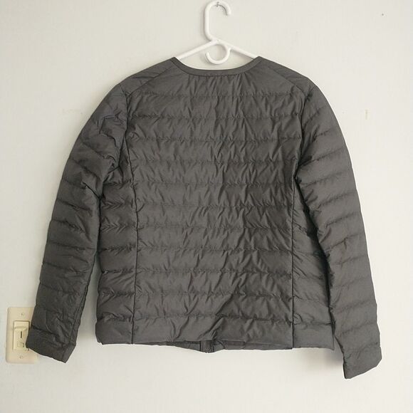 Uniqlo Puffer Jacket Womens XL/L*Gray Lightweight Down Full Zip Packable Quilted - Picture 4 of 8